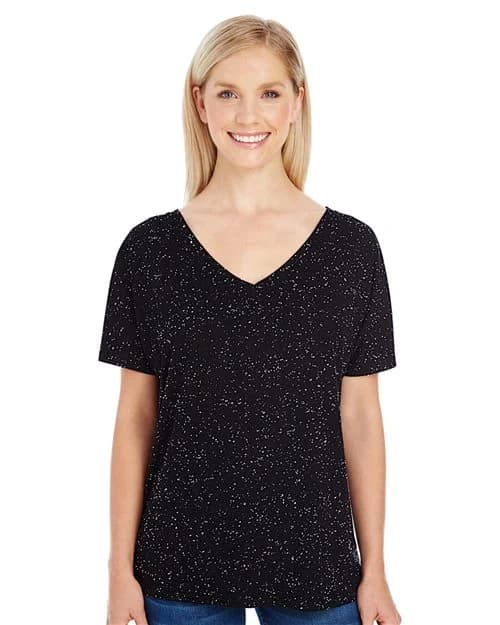 Threadfast Apparel Women's Tri-Blend Fleck V-Neck T-Shirt