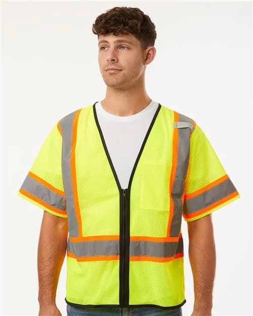 Kishigo Unisex Class 3 Mesh Zippered Vest