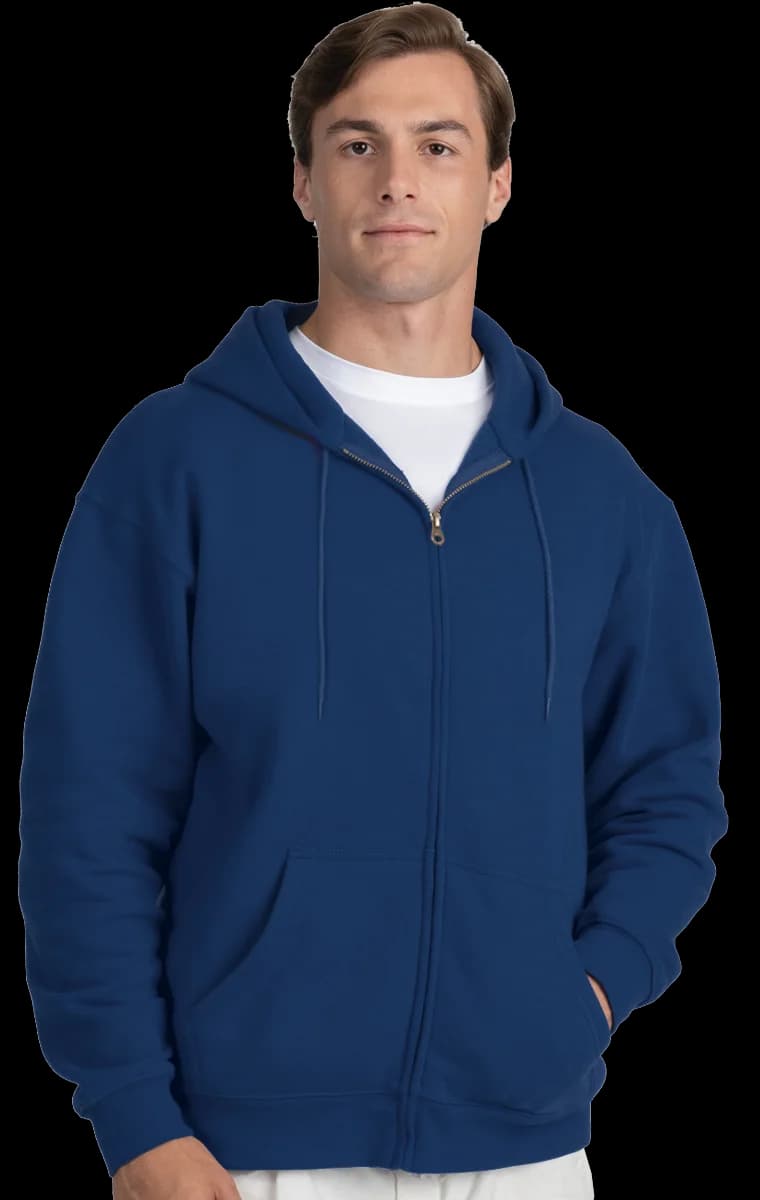 Blue Generation Adult Zip Front Hoodie - 9 oz.