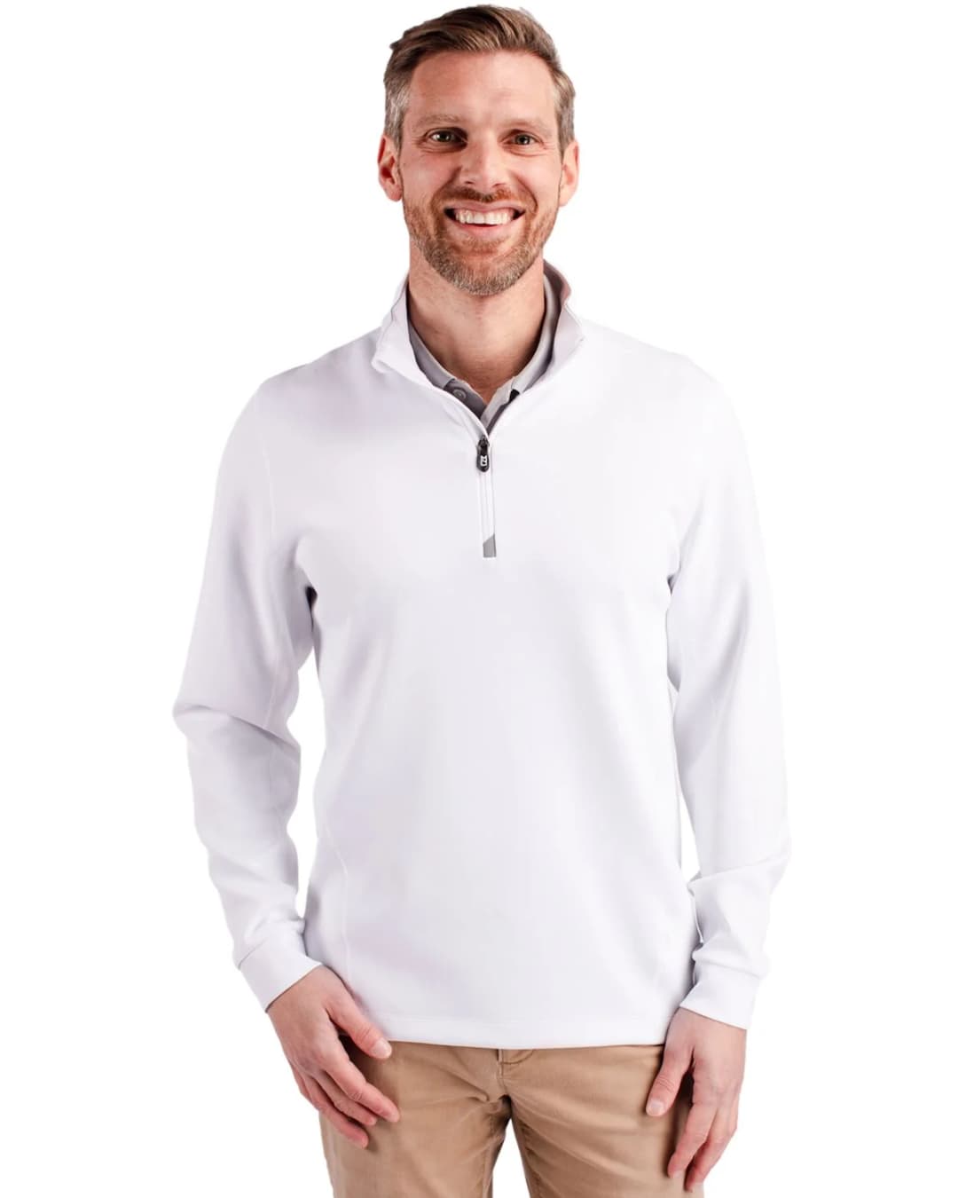 Cutter & Buck Traverse Stretch Quarter Zip Mens Pullover