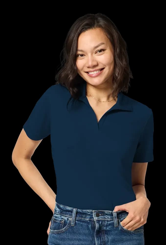 Blue Generation Ladies Titan V-Neck Polo