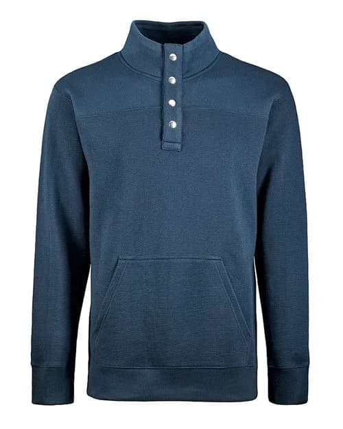 J. America Men's Ripple Fleece Snap Sweatshirt
