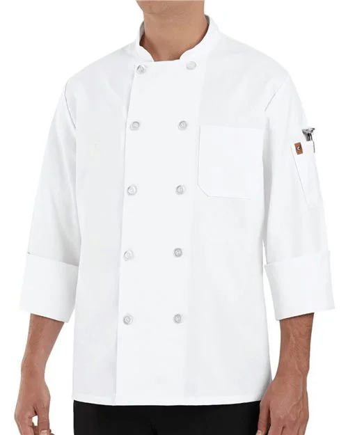 Chef Designs 100% Polyester Ten Pearl Button Chef Coat