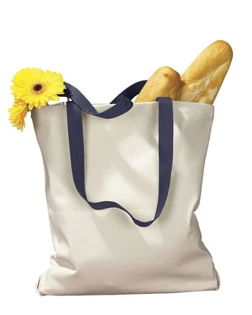 BAGedge Canvas Tote with Contrast-Color Handles