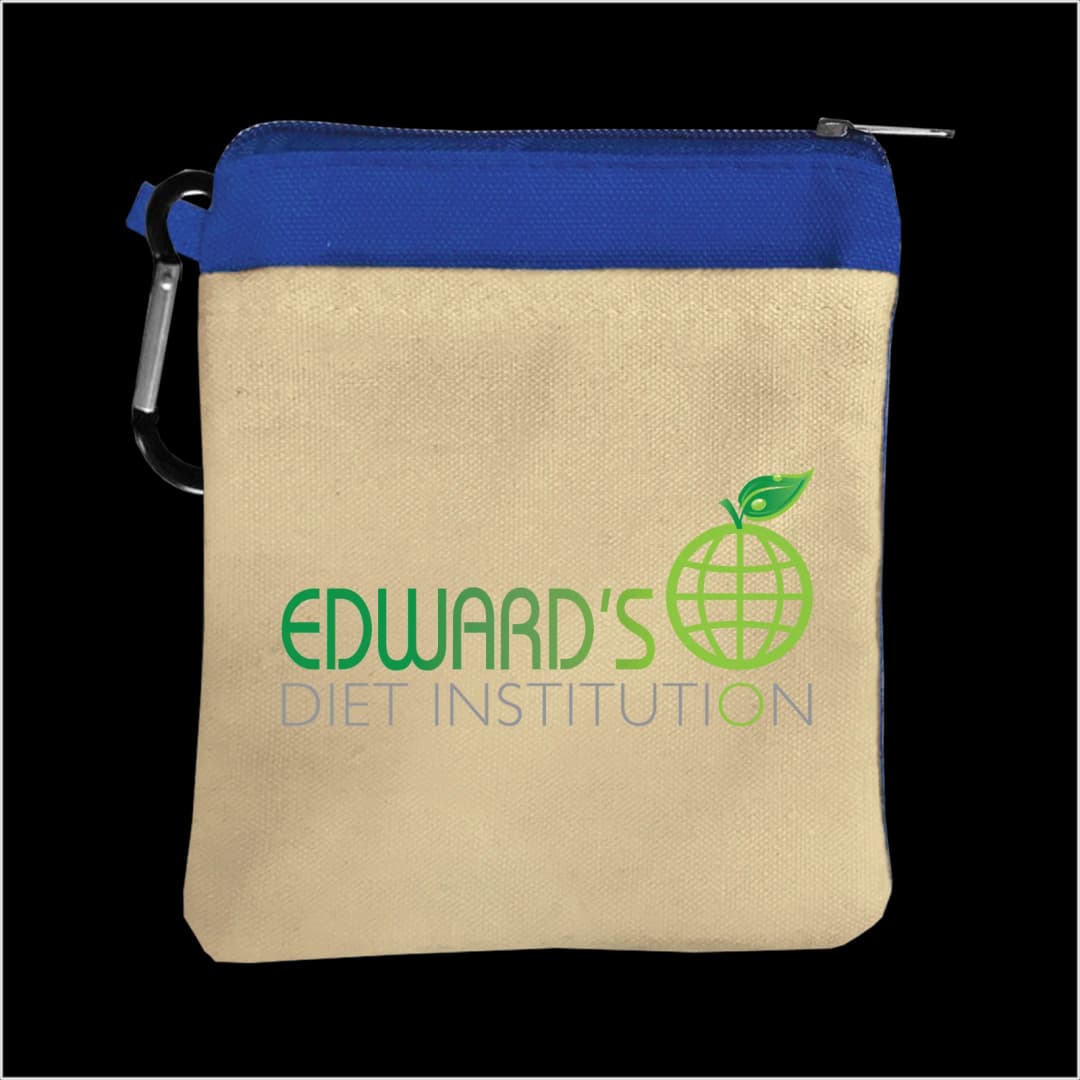 Canvas Zipper Pouch with Carabiner