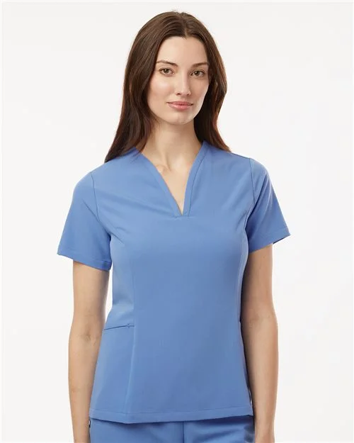 Jaanuu Women's Calix Fit & Flare Scrub V-Neck Top