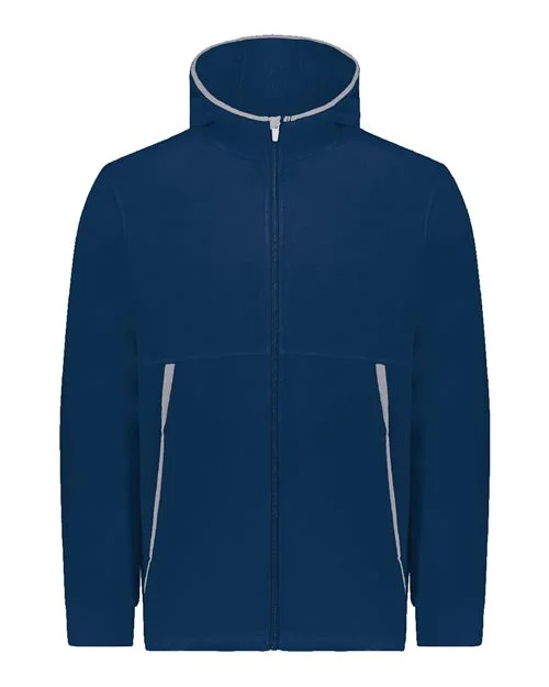 Augusta Sportswear Youth Eco Revive™ Polar Fleece Hooded Full-Zip Jacket