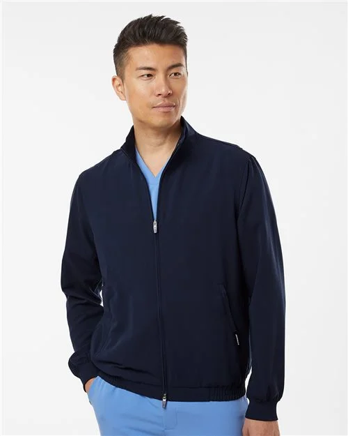 Jaanuu Men's Wolfe Everyday Full-Zip 6-Pocket Scrub Jacket