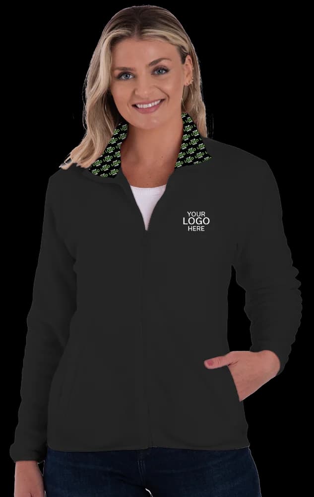 Blue Generation Your Logo Here Ladies Micro Fleece Full Zip Jacket