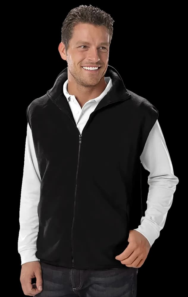 Blue Generation Adult Micro Fleece Zip Front Vest