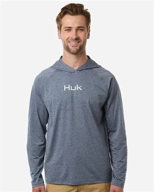 HUK Men's Airweight Hooded Pullover