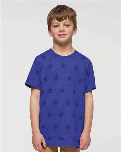Code Five Youth Star Print Tee