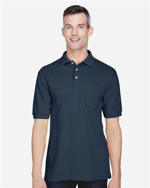 Harriton Men's Easy Blend™ Polo with Pocket