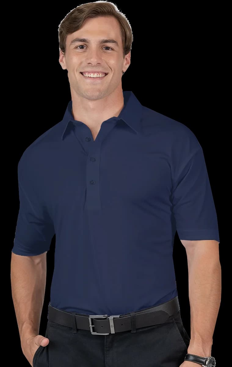 Blue Generation Mens Bonded Collar Dress Polo