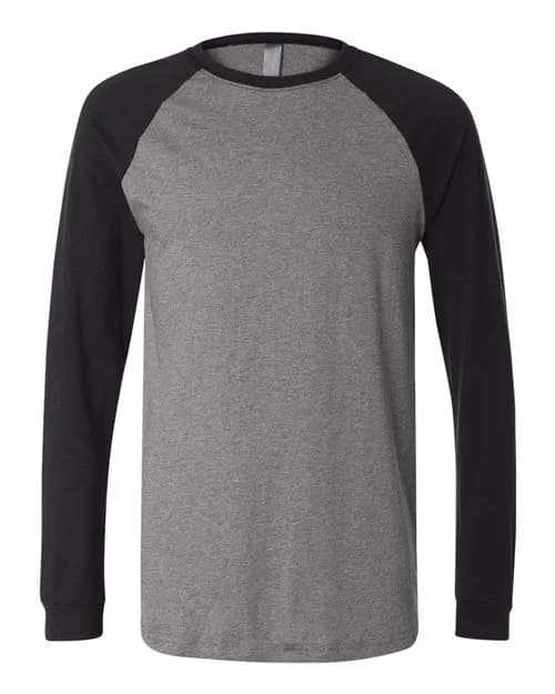 BELLA + CANVAS Men's Long Sleeve Jersey Baseball Tee