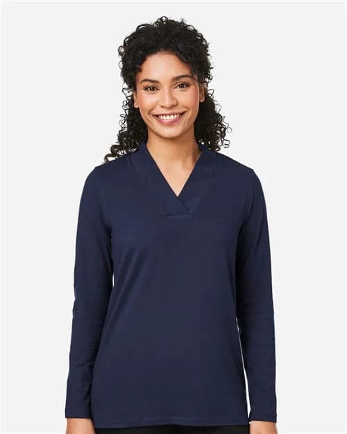 Devon & Jones Women's Raleigh Shawl Collar Knit Top
