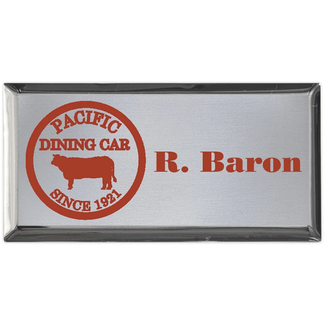 Aspen Metal Executive Name Badge (Standard Size 1-1/2" x 3")
