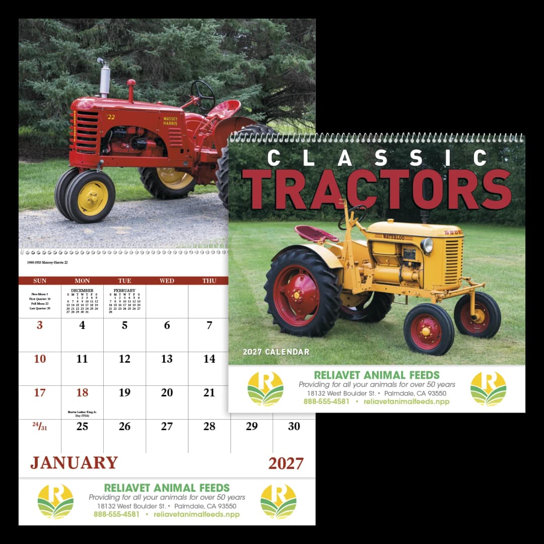 Classic Tractor - Spiral Calendar