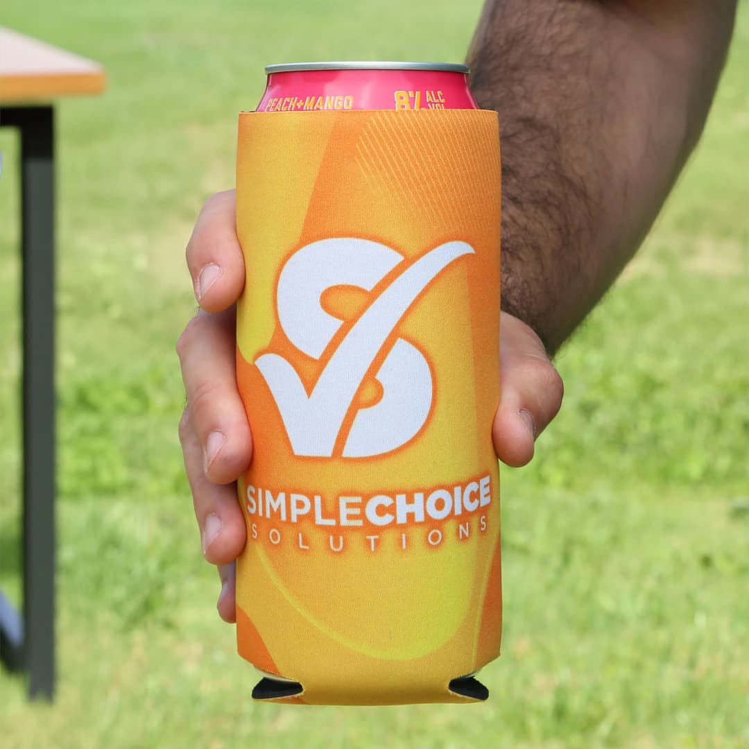 Full Color 24 oz Neogreen™ Recycled Can Cooler