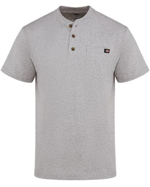 Dickies Men's Heavyweight Traditional Short Sleeve Henley