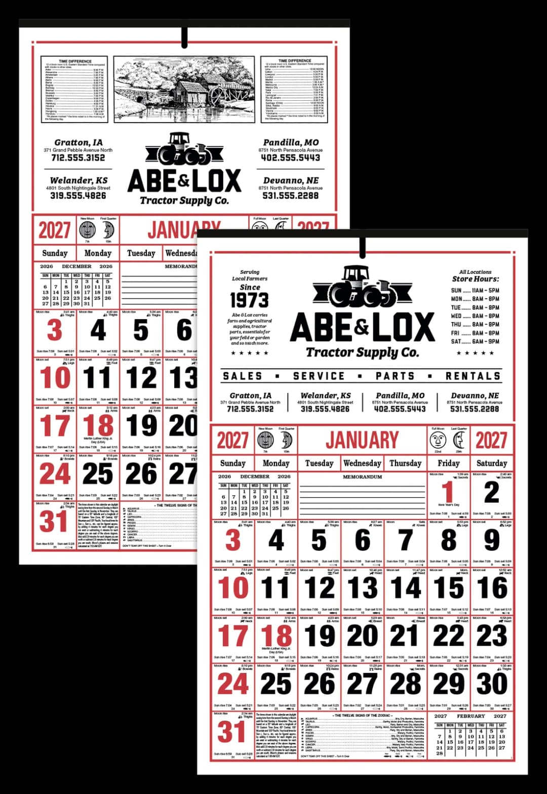 8-Sheet Almanac Calendar