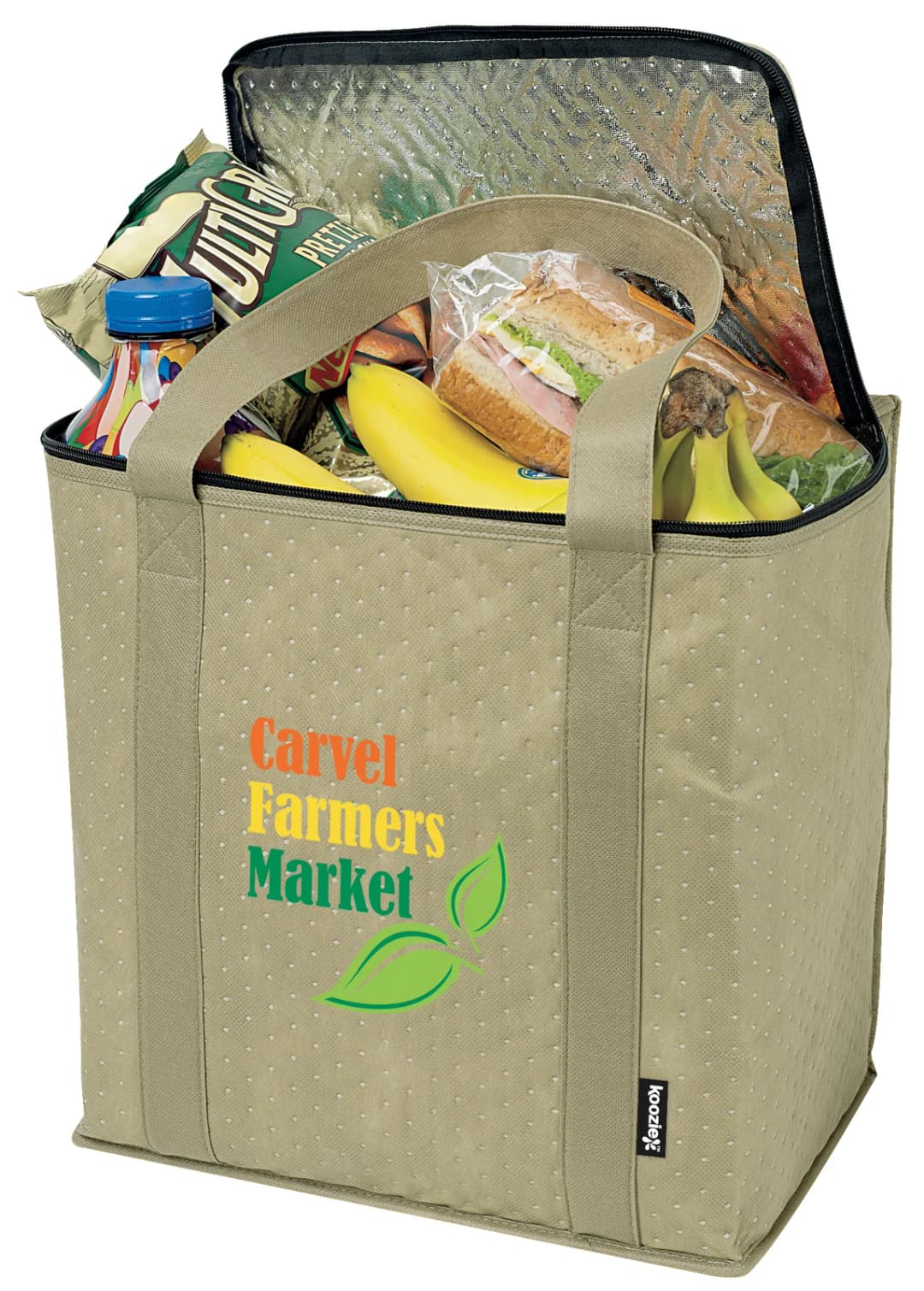 Zippered Insulated Grocery Tote