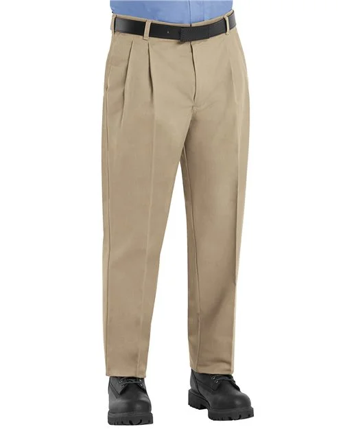 Red Kap Men's Pleated Twill Slacks