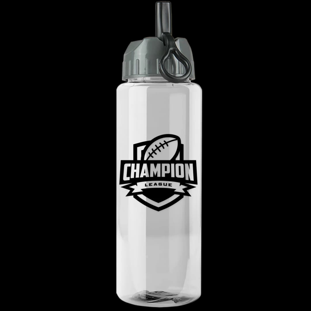 Guzzler Bottle with Ring-Straw Lid - 32 oz.