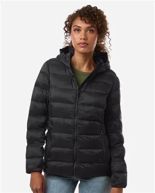Weatherproof Women's Lightweight Poly-filled Hooded Puffer Jacket