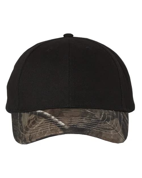 Kati Solid Crown with Camo Bill Cap
