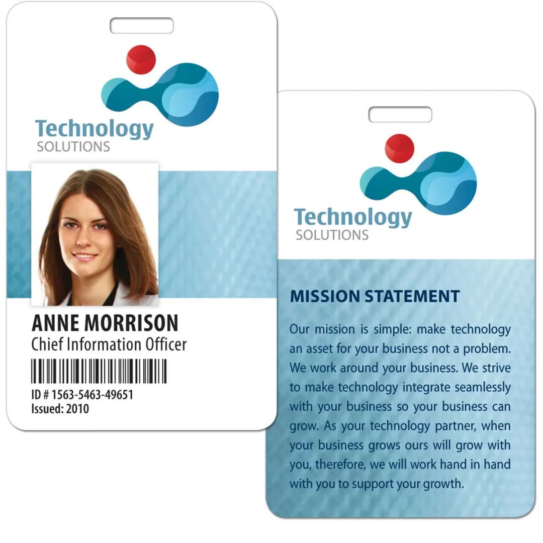 Minneapolis Plastic Name Badge (Standard Size 2-1/8" x 3-3/8", Vertical Orientation)