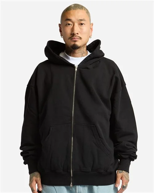 Shaka Wear Unisex Max Heavy Garment-Dyed Full-Zip Hoodie Sweatshirt