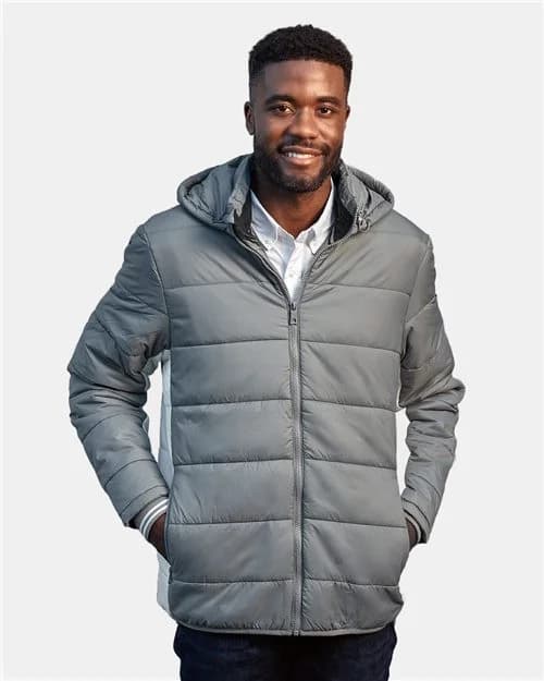 Nautica Men's Nautical Mile Hooded Puffer Jacket