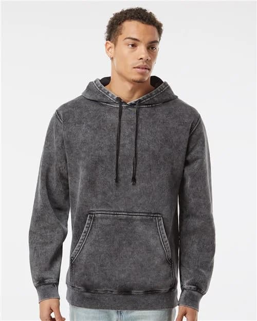 Independent Trading Co. Unisex Midweight Mineral Wash Hooded Sweatshirt