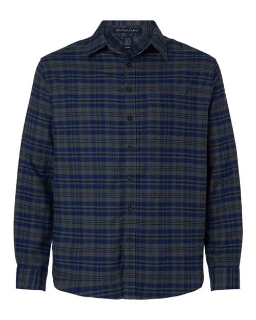 Devon & Jones Men's Concord Yarn-Dye Flannel Shirt