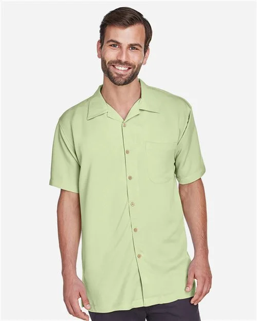 Harriton Men's Bahama Cord Camp Shirt