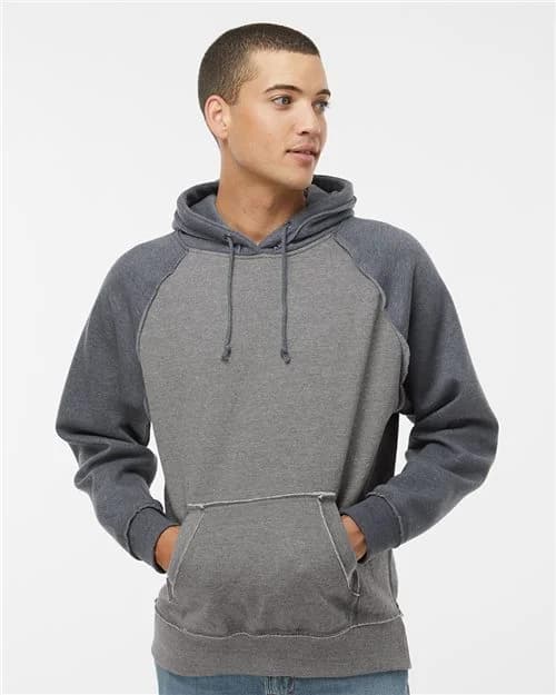 J. America Men's Vintage Heather Hooded Sweatshirt