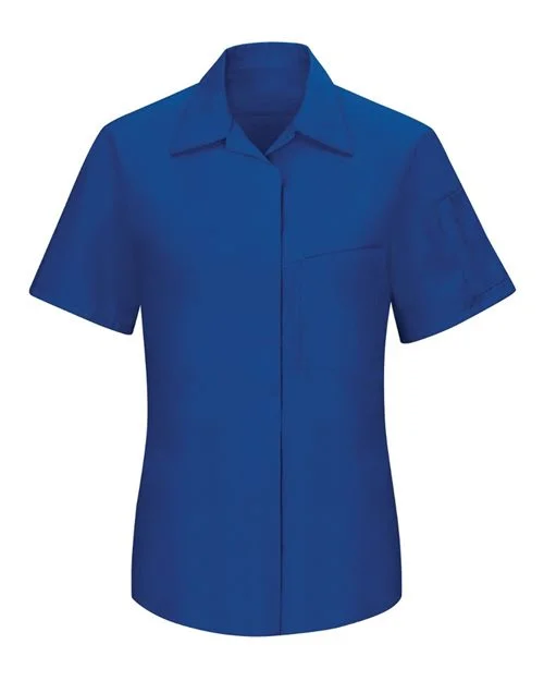 Red Kap Women's Performance Plus Short Sleeve Shop Shirt with Oilblok Technology