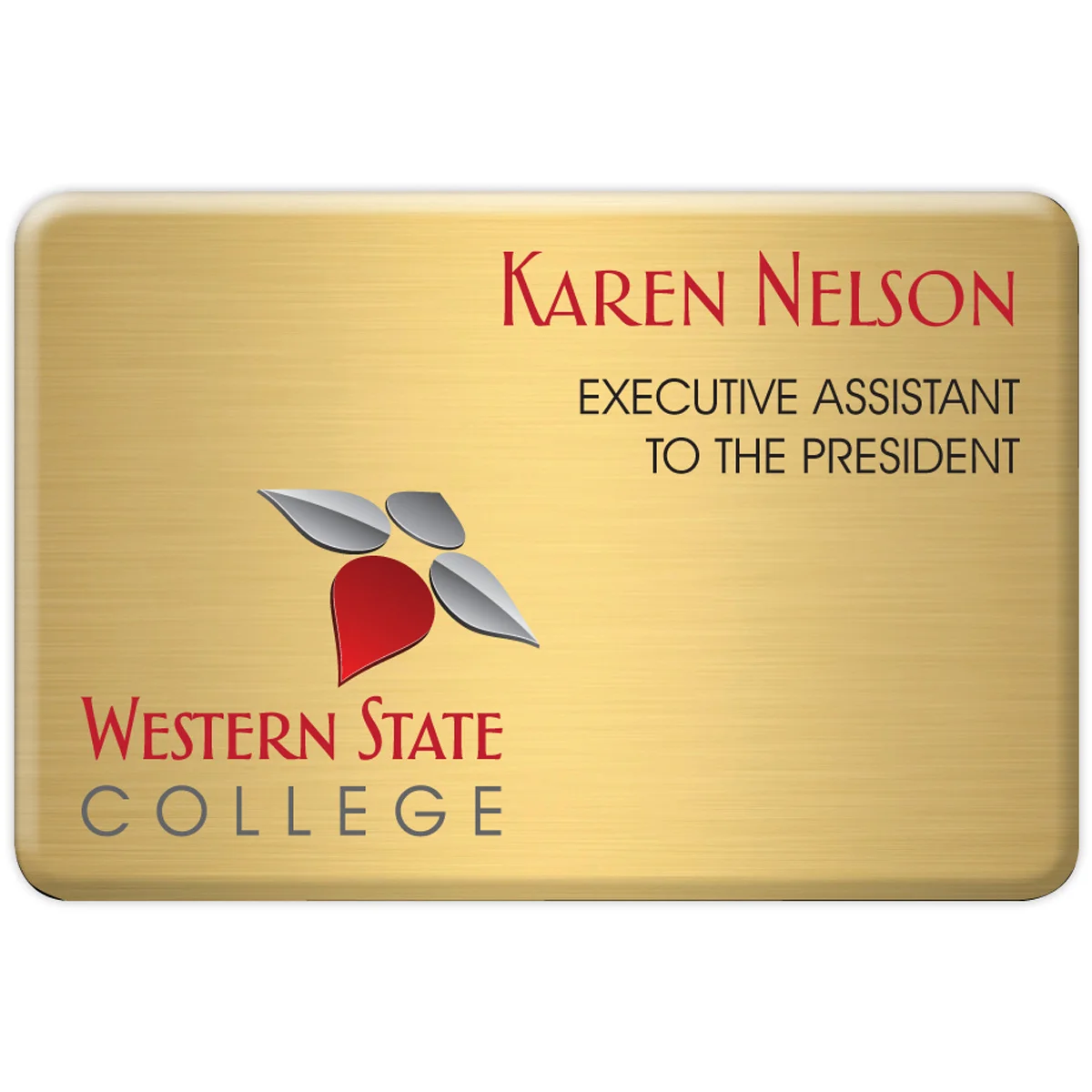 Aspen Metal Standard Name Badge (Standard Size 2" x 3")