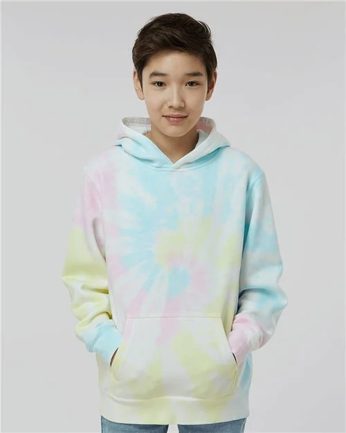 Independent Trading Co. Youth Midweight Tie-Dyed Hooded Sweatshirt