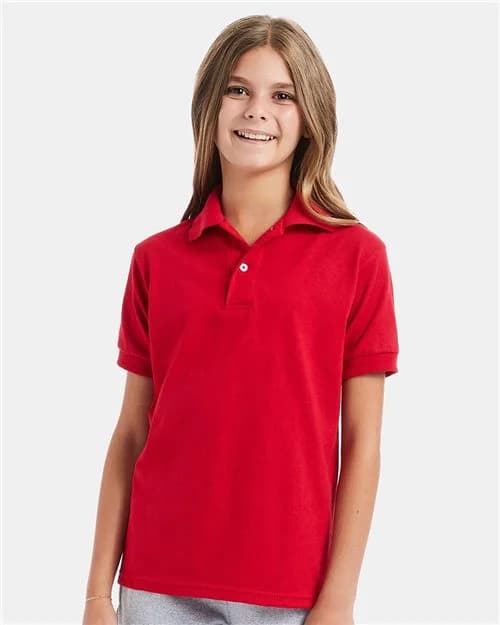 Hanes Youth EcoSmart® Jersey Polo
