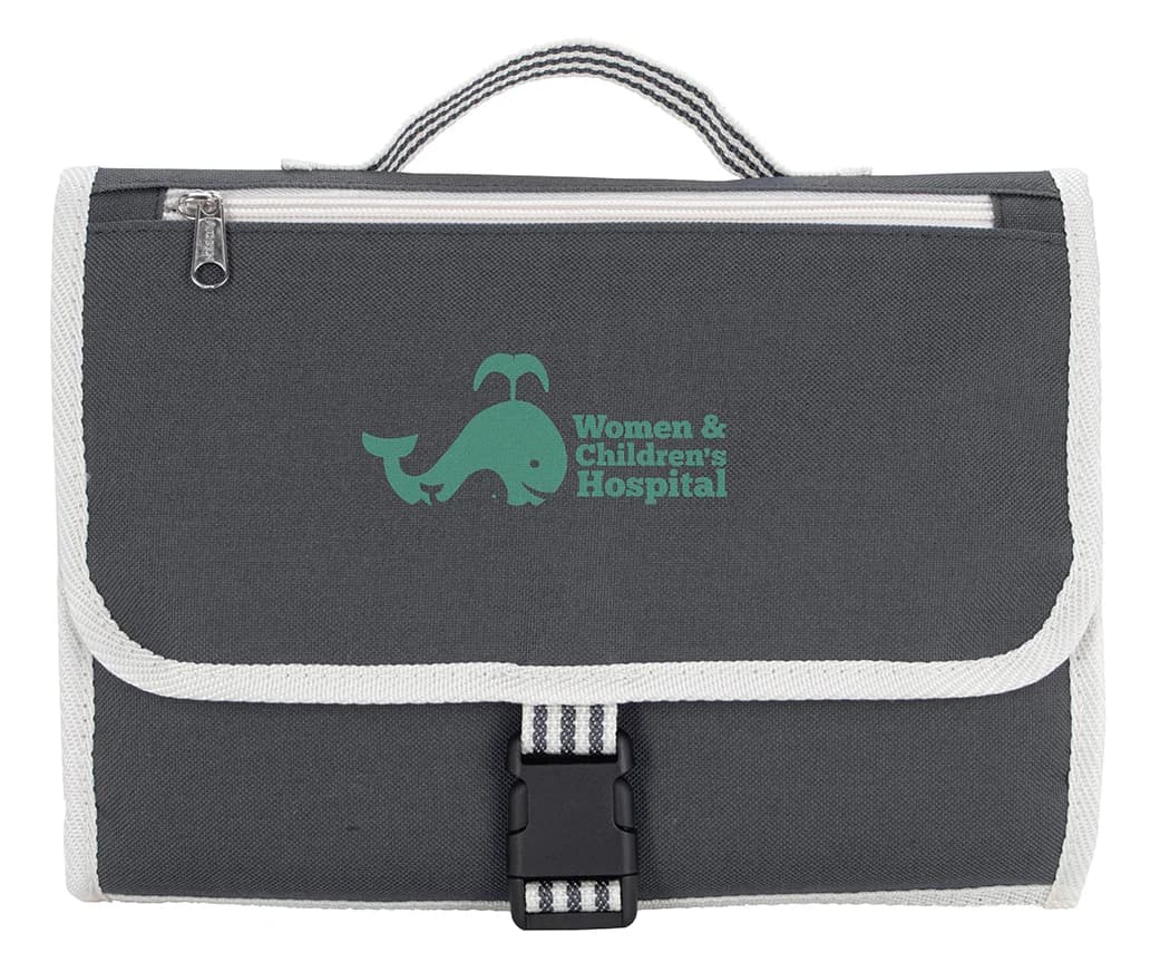 Stripe Diaper Changing Travel Pouch/Mat