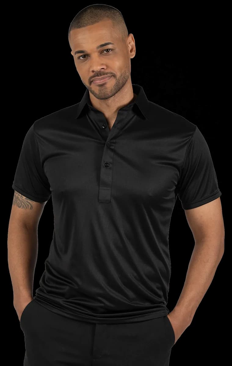 Blue Generation Men's Bonded Collar Dress Polo