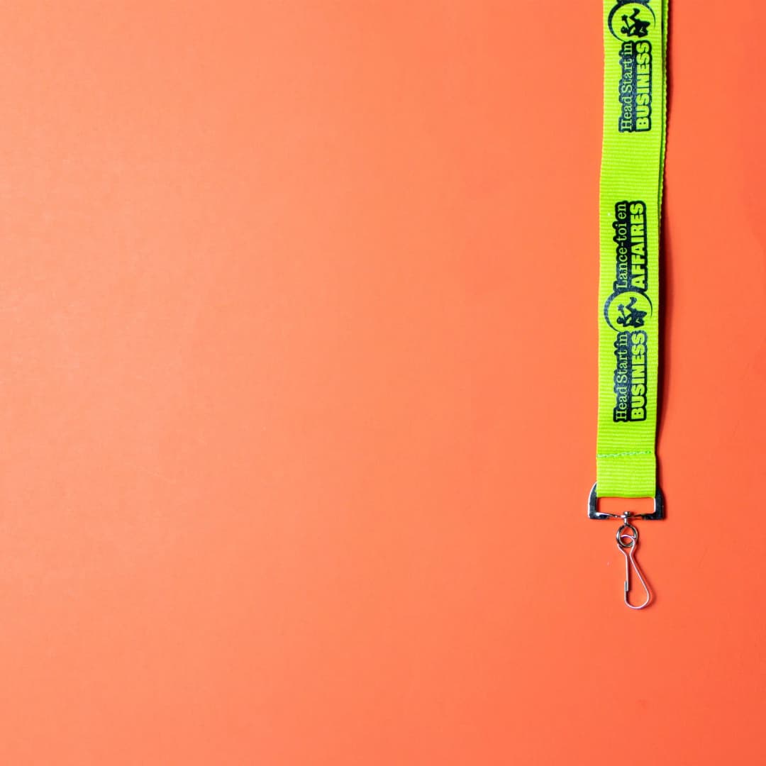 Silkscreened Flat Polyester Lanyard: 1/2" W X 36" L
