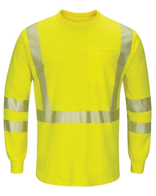 Bulwark Men's Tall Hi-Visibility Lightweight Long Sleeve T-Shirt