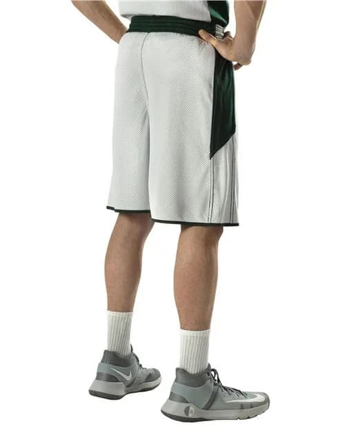 Alleson Athletic Men's Single Ply Reversible Basketball Shorts