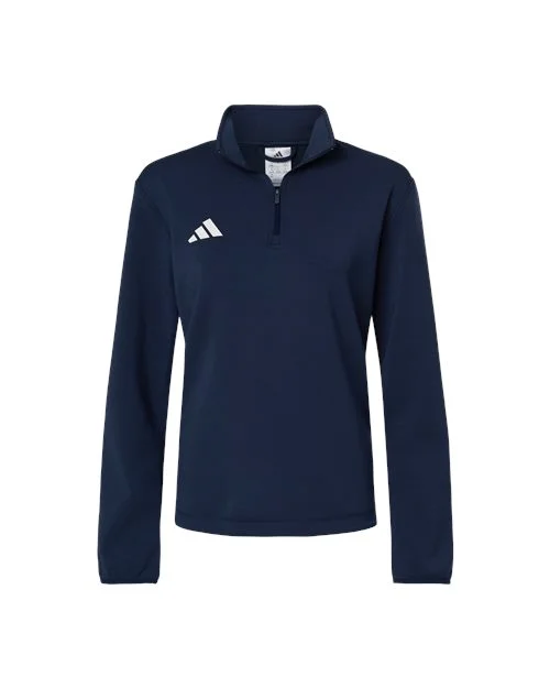Adidas Women's 3-Stripes Quarter-Zip Pullover