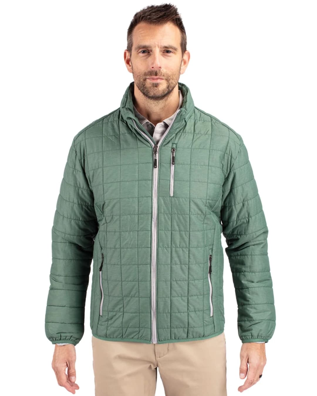 Cutter & Buck Rainier PrimaLoft? Mens Eco Insulated Full Zip Puffer Jacket