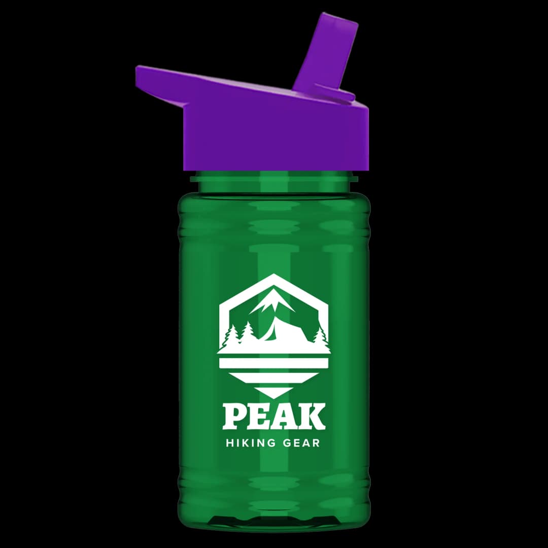 Mini RPET Bottle with Flip-Straw Lid - 16 oz.
