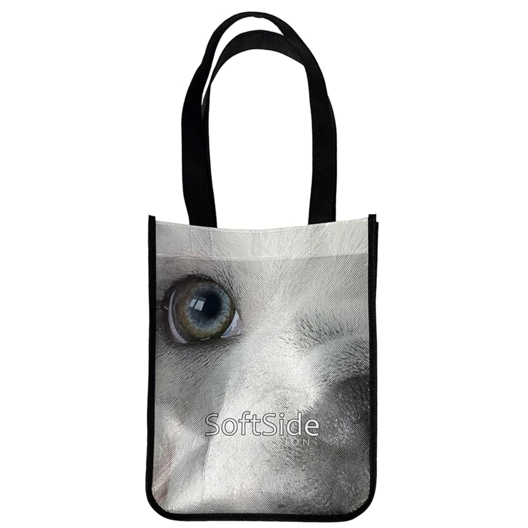 Laminated Non Woven Polypropylene Tote: 9" W X 11.5" H X 4" D